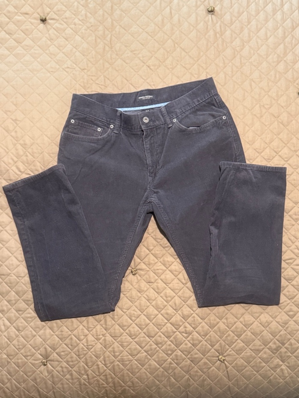 Men’s Dark Gray Banana Republic Corduroy Pants - Classic Straight Fit 33 X 32